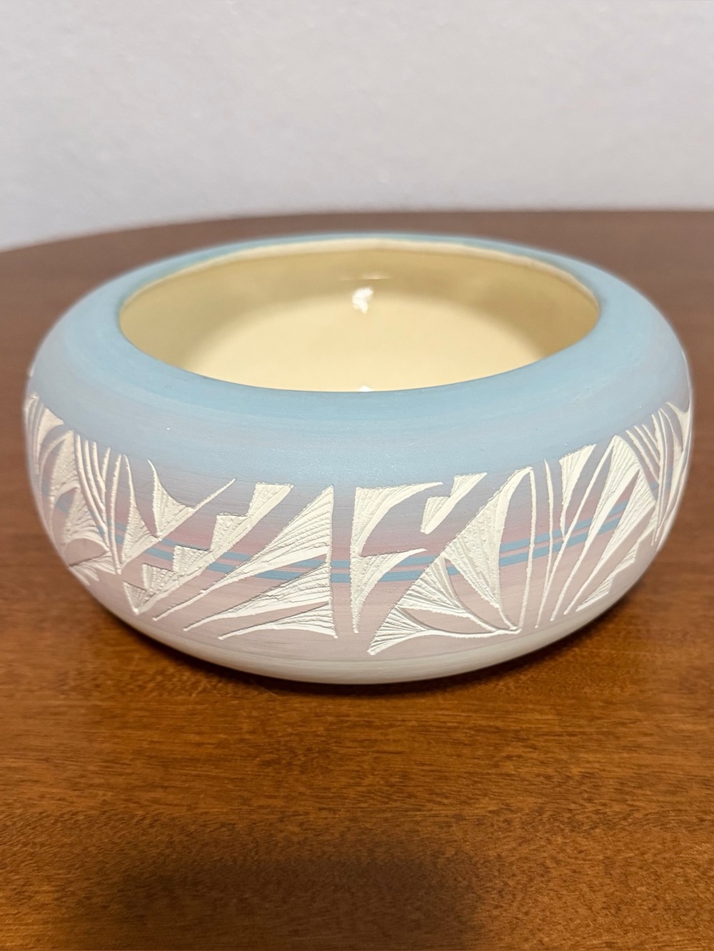 Vintage Mesa Verde Navajo Pottery pastel blue